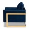Baxton Studio Matteo Royal Blue Velvet Upholstered Gold Finished Armchair 156-9782 - alternate 2